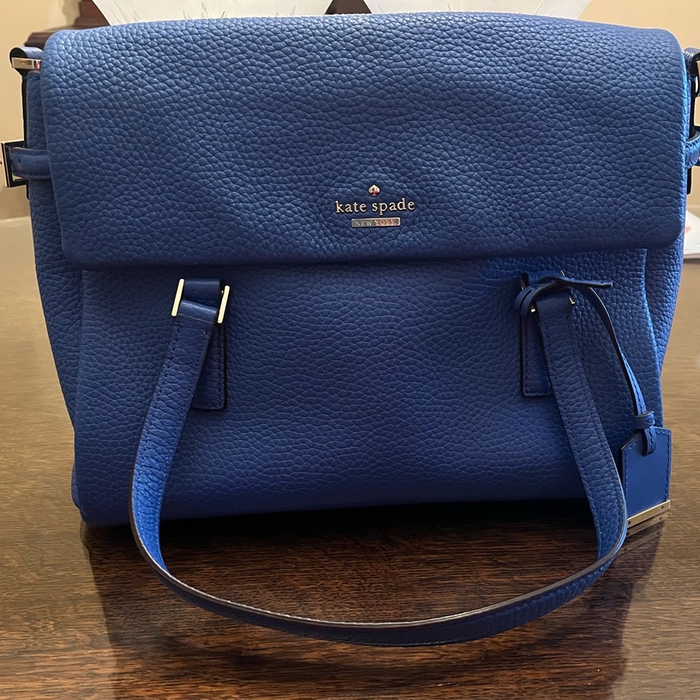 Kate Spade New York Royal Blue Pebbled Shoulder Bag. Gently used.